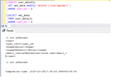 Berbagai cara untuk memperbarui XML menggunakan XQuery di SQL Server